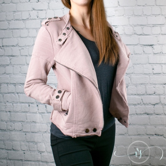 Vanille Style Jackets & Blazers - Last One❗Mauve Moto Jacket